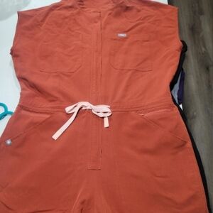 Rust Orange Jumpsuit with Belt